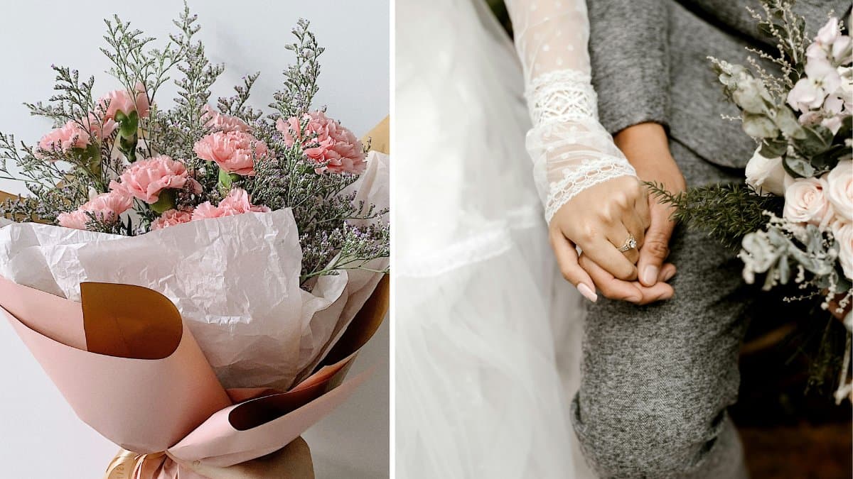 Får man ge blommor till brudparet?